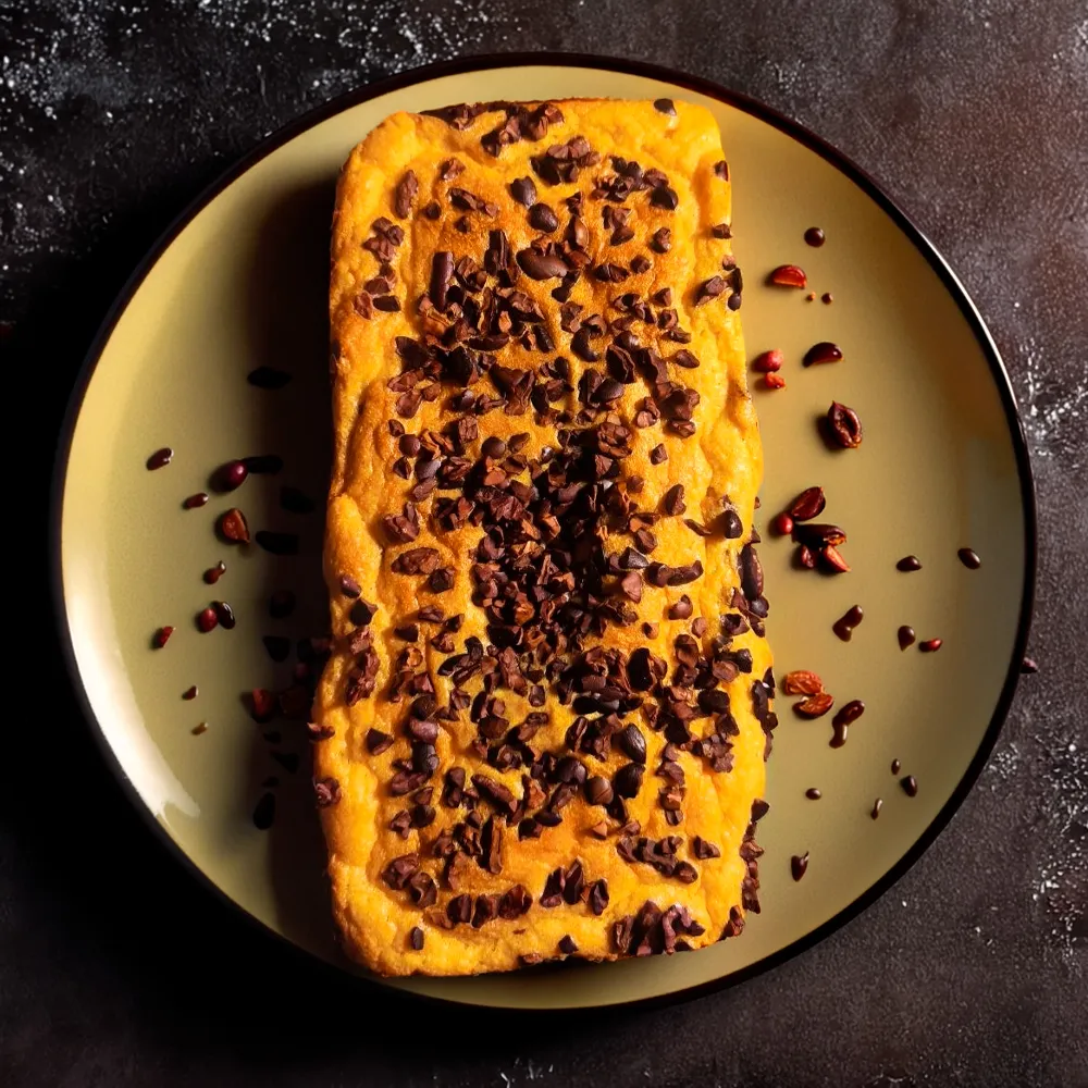 Pan keto de almendras con nibs de cacao 100%